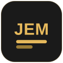 JEM auf hellem Grund